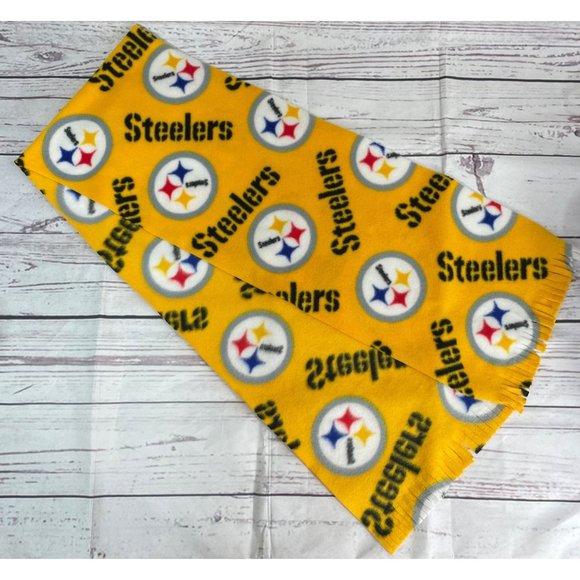 Pittsburgh Steelers Fleece Fringed Scarf - Picture 3 of 4